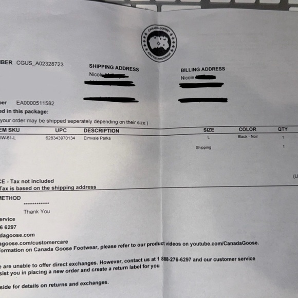 Canada Goose Womens Large Elmvale Parka in Black- Authentic - Picture 2 of 16